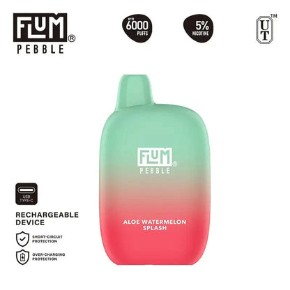 Flum Disposable Vape Aloe Watermelon Splash Flum Pebble Disposable Vape (5%, 6000 Puffs)