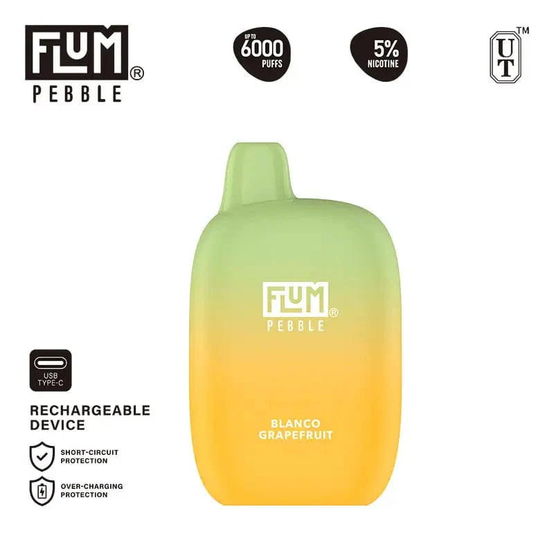 Flum Disposable Vape Blanco Grapefruit Flum Pebble Disposable Vape (5%, 6000 Puffs)