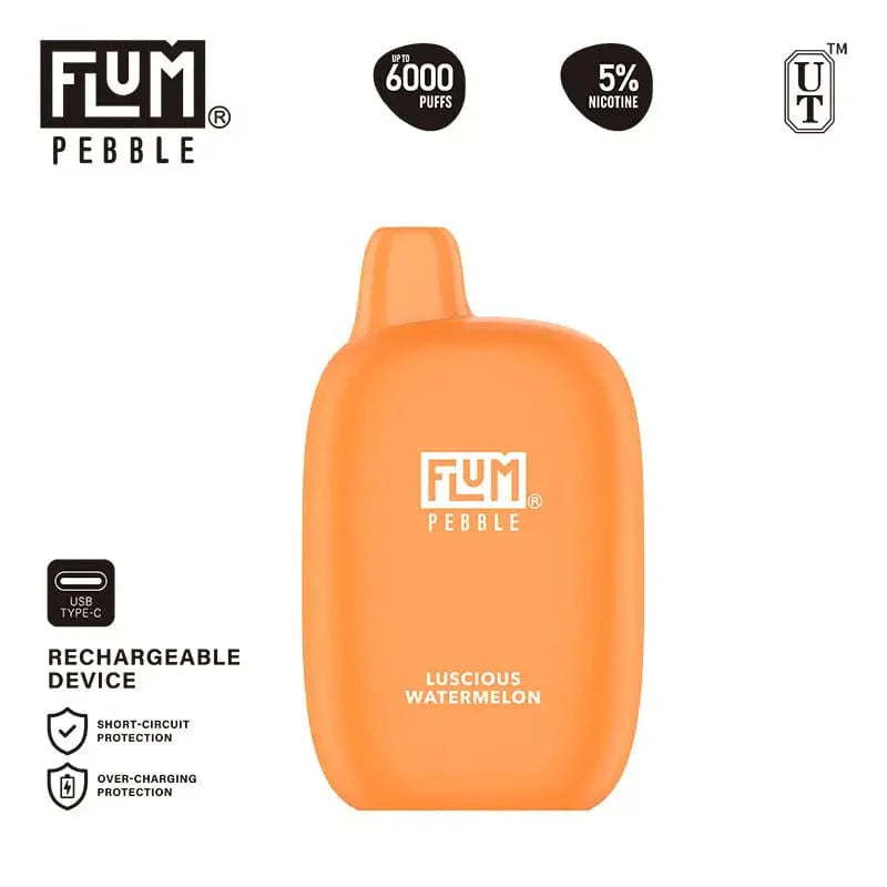 Flum Disposable Vape Luscious Watermelon Flum Pebble Disposable Vape (5%, 6000 Puffs)