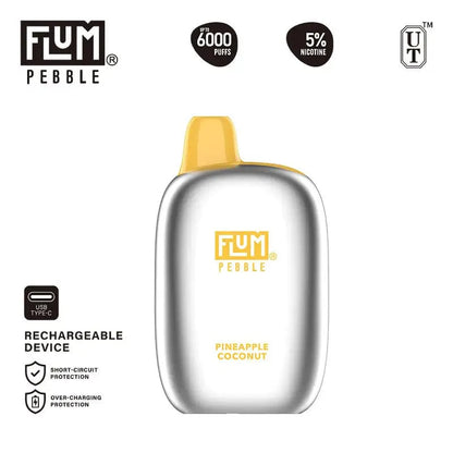 Flum Disposable Vape Pineapple Coconut Flum Pebble Disposable Vape (5%, 6000 Puffs)