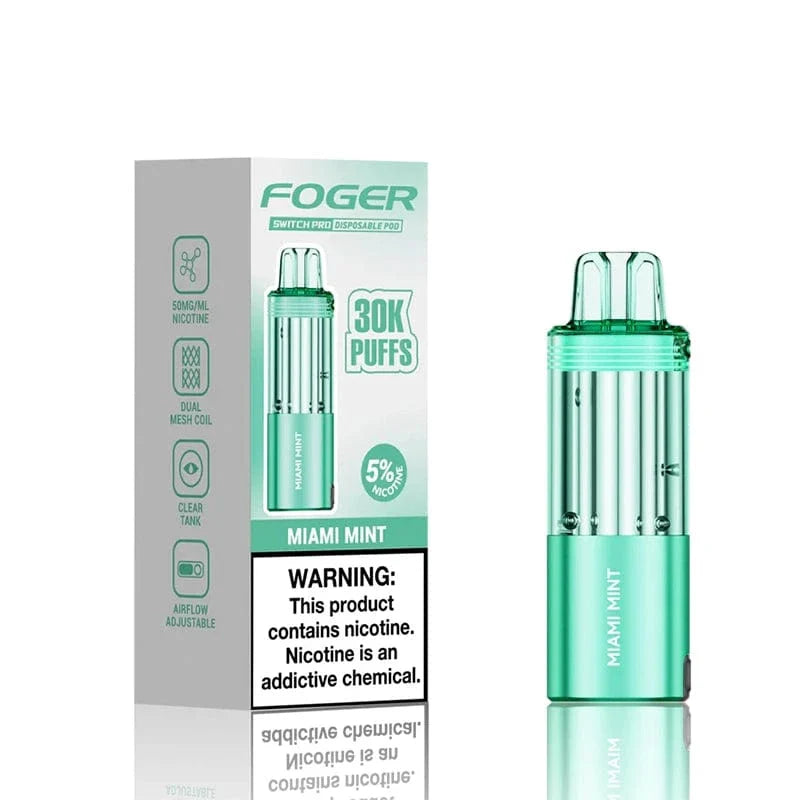 Foger Disposable Vape Gum Mint Foger Switch Pro 30K Disposable Pod