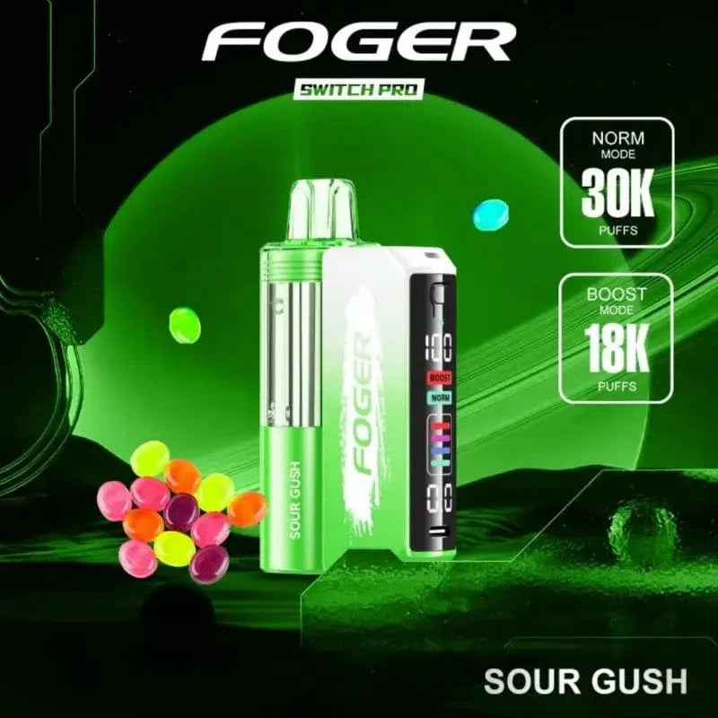 Foger Disposable Vape Sour Gush Foger Switch Pro 30K Disposable Vape (5%, 30000 Puffs)