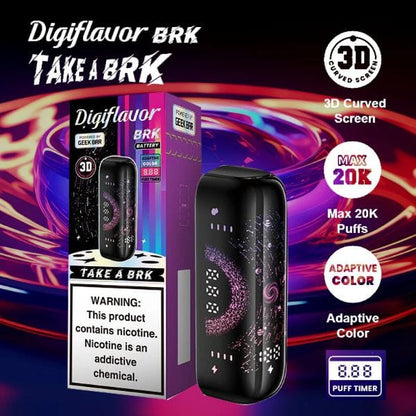 Geek Bar Disposable Vape Black Geek Bar Digiflavor BRK 20k Disposable Battery