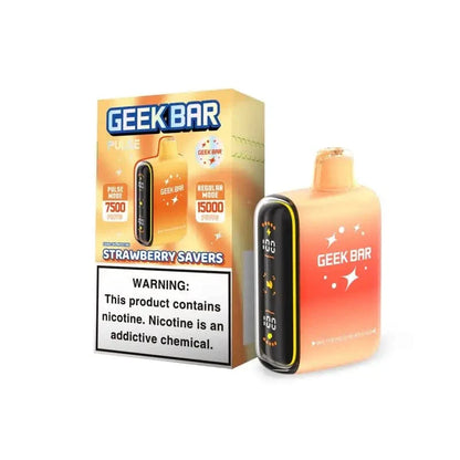 geek bar pulse 15000 disposable strawberry saver edition