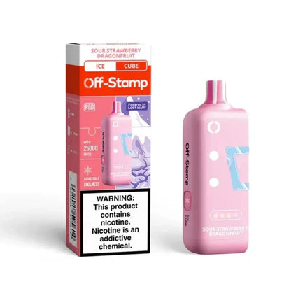 Lost Mary Disposable Vape Sour Strawberry Dragonfruit' Off-Stamp X-CUBE Ice 25K Disposable Pod (5%, 25000 Puffs)