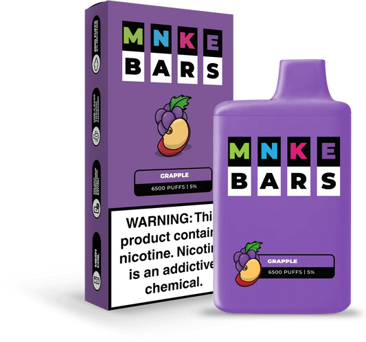 Vapetasia Disposable Vape Grapple MNKE Bars Disposable Vape (5%, 6500 Puffs)