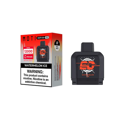 MOTI Vape Pods Watermelon Ice MOTI Go Pro 12000 Disposable Pod
