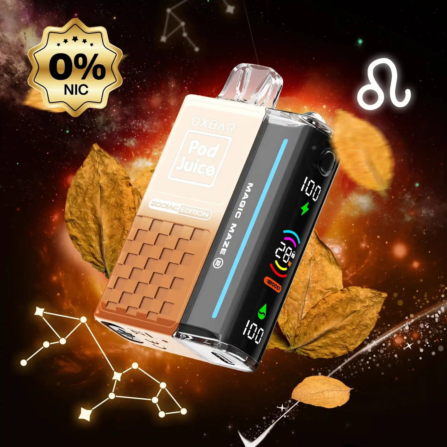 OXBAR Disposable Vape 0% / Jewel Tobacco OXBAR X Pod Juice Magic Maze 2.0 30K Disposable Vape (0% & 5%, 30000 Puffs)