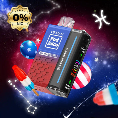 OXBAR Disposable Vape 0% / Rocket Pop OXBAR X Pod Juice Magic Maze 2.0 30K Disposable Vape (0% & 5%, 30000 Puffs)
