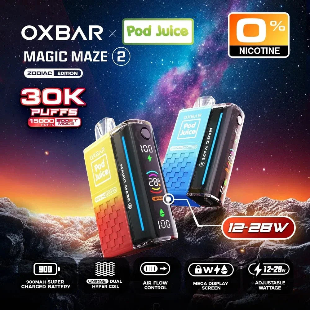 OXBAR Disposable Vape OXBAR X Pod Juice Magic Maze 2.0 30K Disposable Vape (0% & 5%, 30000 Puffs)