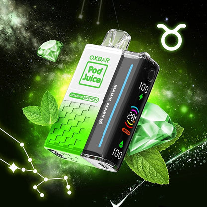 OXBAR Disposable Vape Jewel Mint OXBAR X Pod Juice Magic Maze 2.0 30K Disposable Vape (5%, 30000 Puffs)