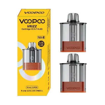 VOOPOO Pods 0.7/0.4ohm VOOPOO V2 Cartridge V2 Replacement Pods (2x Pack)